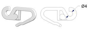 Ganci per tende - G-4 - 500 pz - immagine 3
