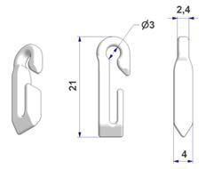 Ganci per tende - G-6 - 500 pz - immagine 3