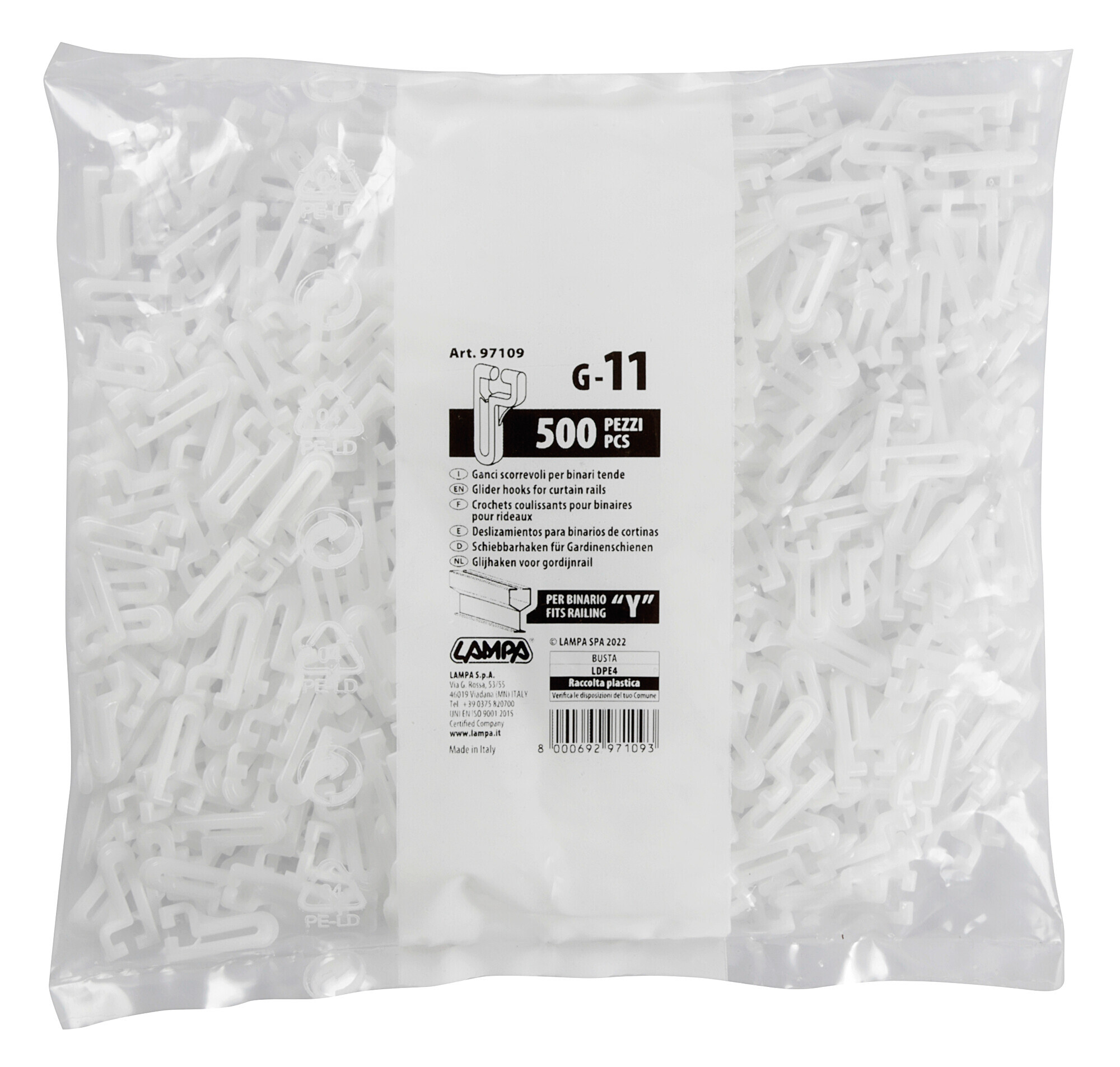 Scorrevoli per binari - G-11 - 500 pz - immagine 3