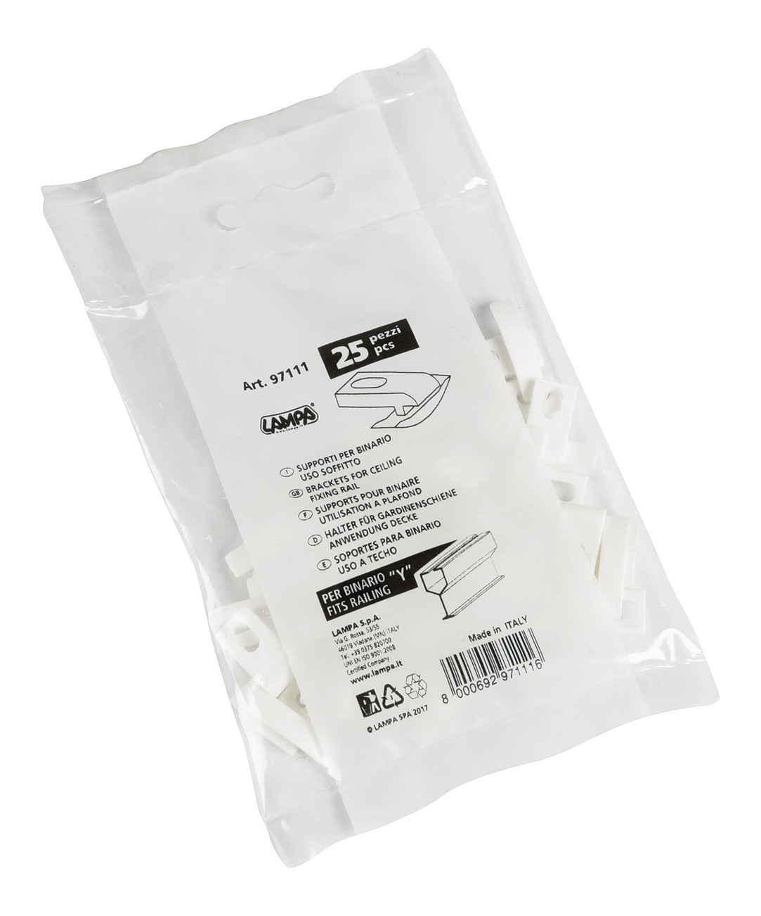 Set 25 supporti per binario uso soffitto - immagine 4