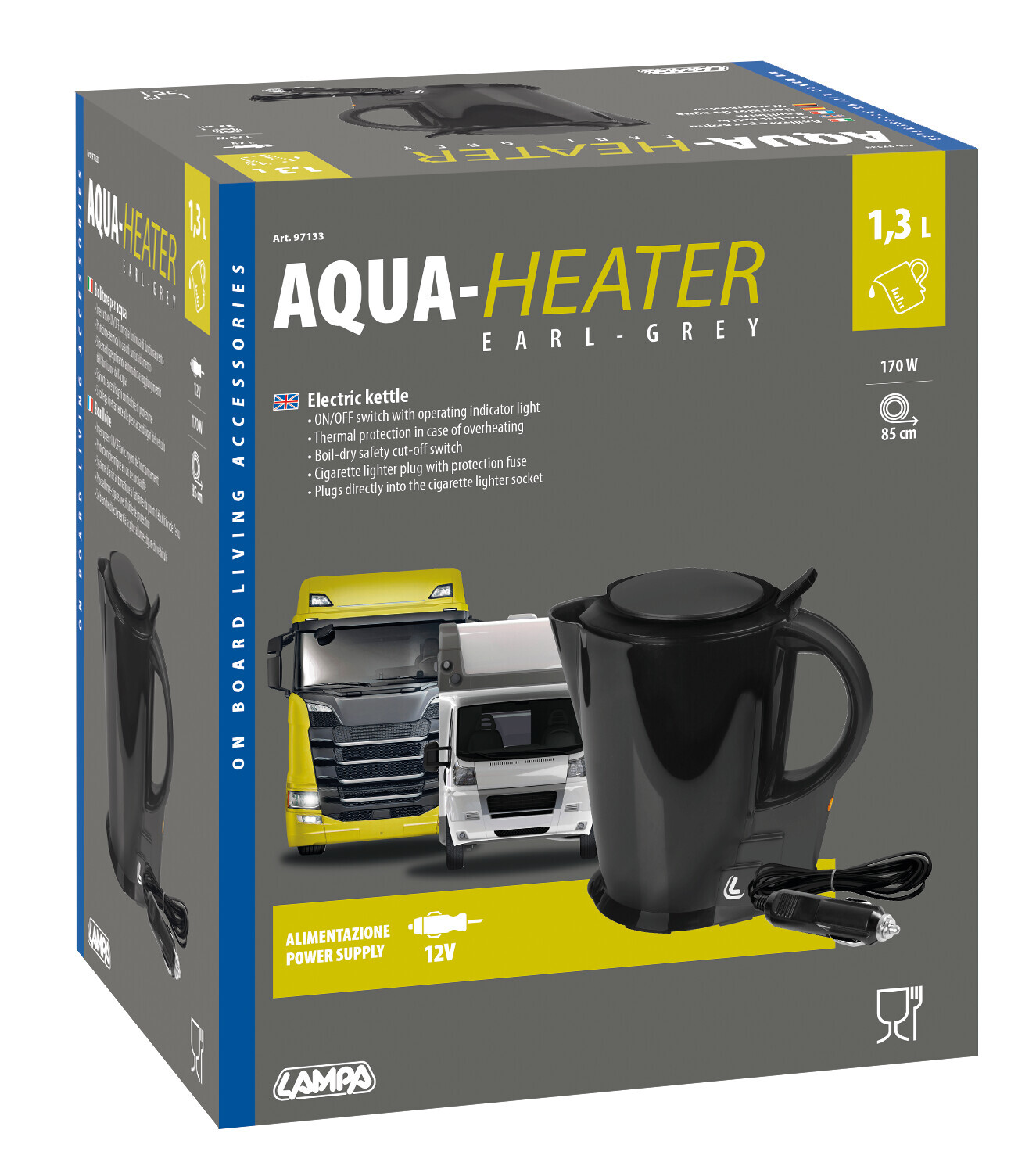 Aqua-Heater Earl Grey, bollitore per acqua - 12V - 170W - 20A - immagine 3