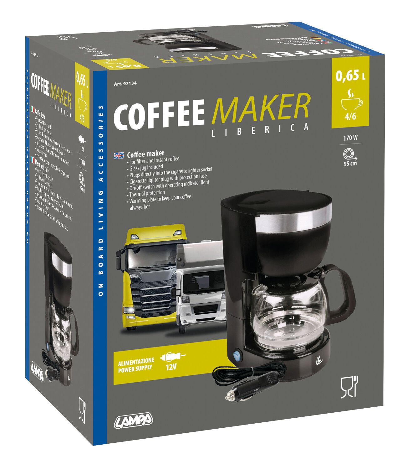 Coffee Maker Liberica, caffettiera - 12V - 170W - immagine 3