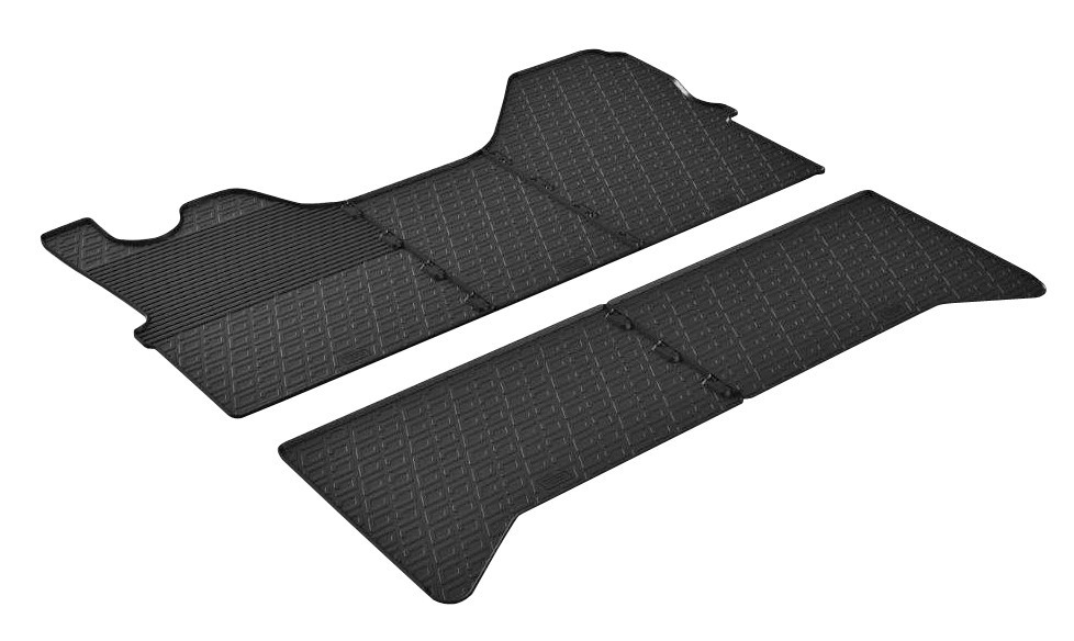 Set tappeti su misura in gomma - compatibile per Iveco Daily (06/14>) doppia cabina