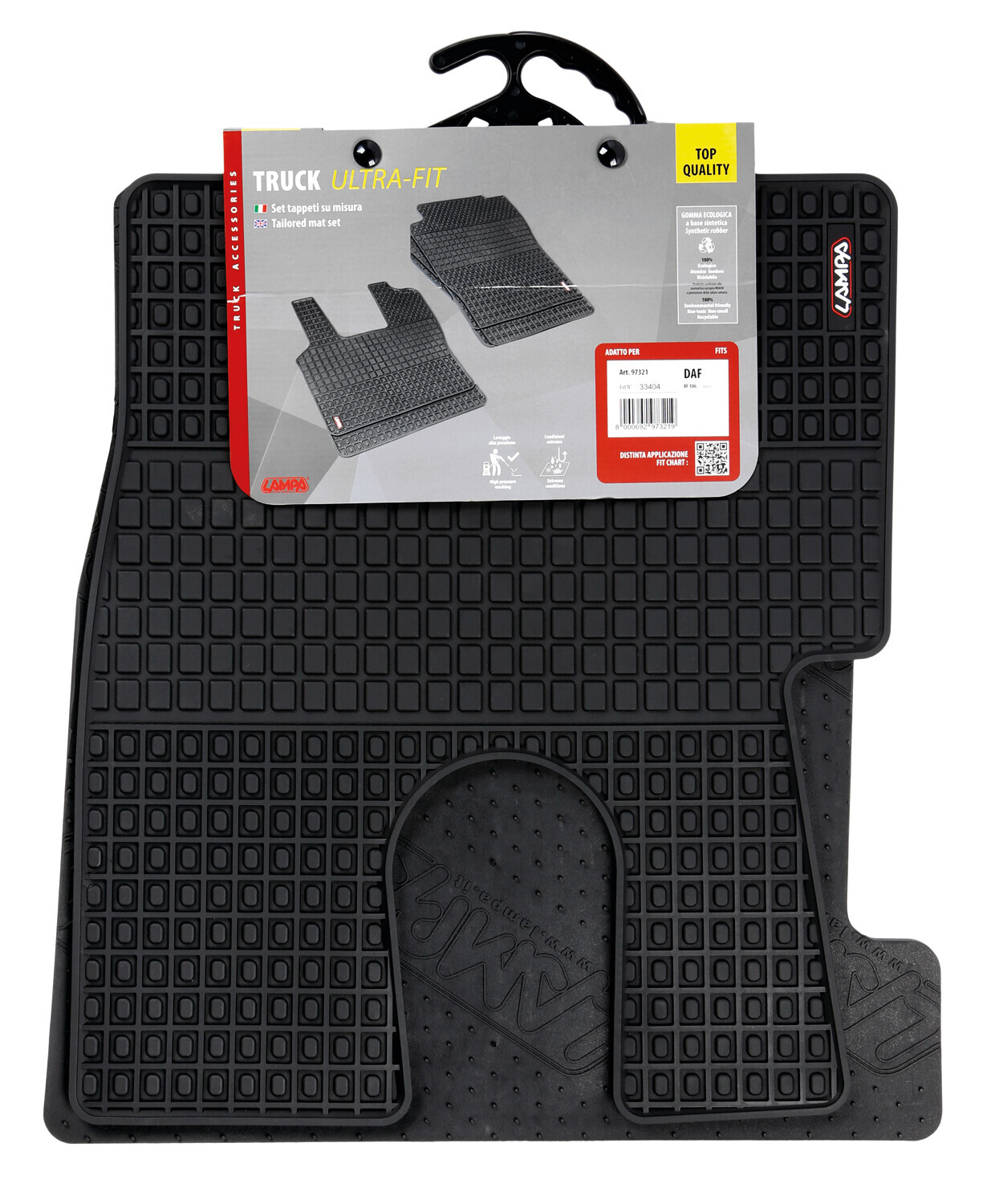 Coppia tappeti su misura in Eco Gomma - compatibile per Daf XF 106 (10/12>05/21) - immagine 3