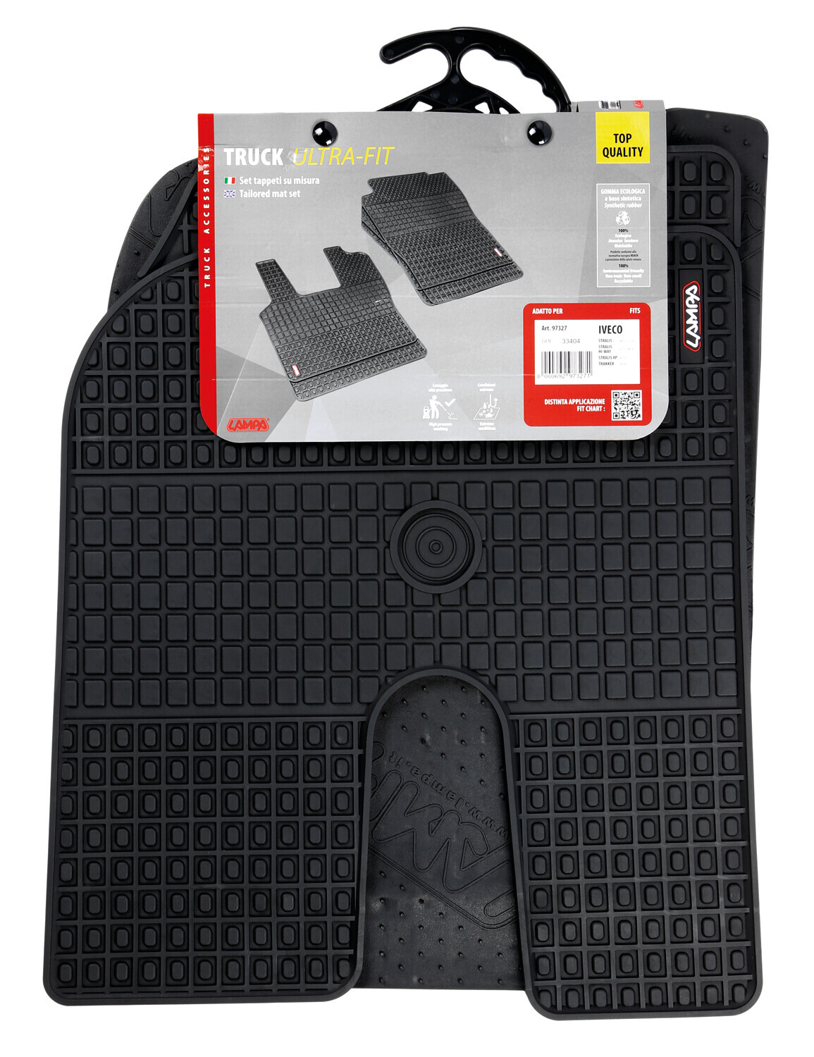Coppia tappeti su misura in Eco Gomma - compatibile per Iveco Trakker (09/04>06/21) - Iveco Stralis (08/02>12/12) - Iveco Stralis (07/12>12/19) - Iveco Stralis Hi-Way (07/12>08/16) - Iveco Stralis XP (09/16>12/19) - immagine 6