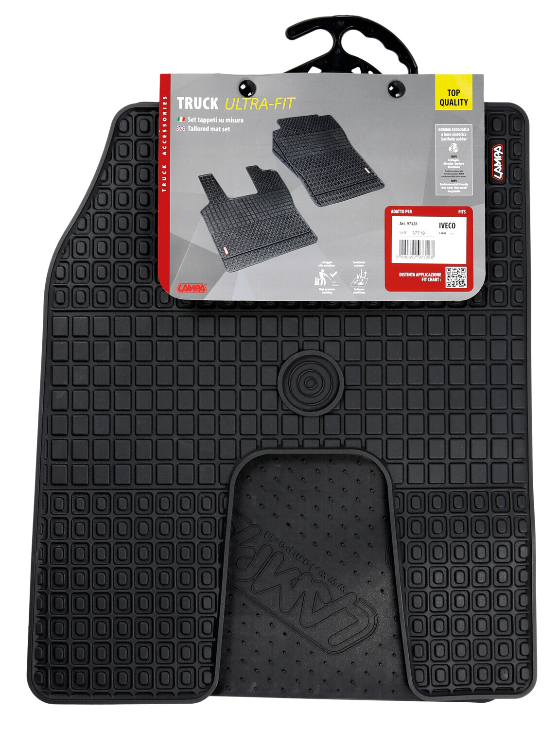 Coppia tappeti su misura in Eco Gomma - compatibile per Iveco S-Way (10/19>05/24) - immagine 2