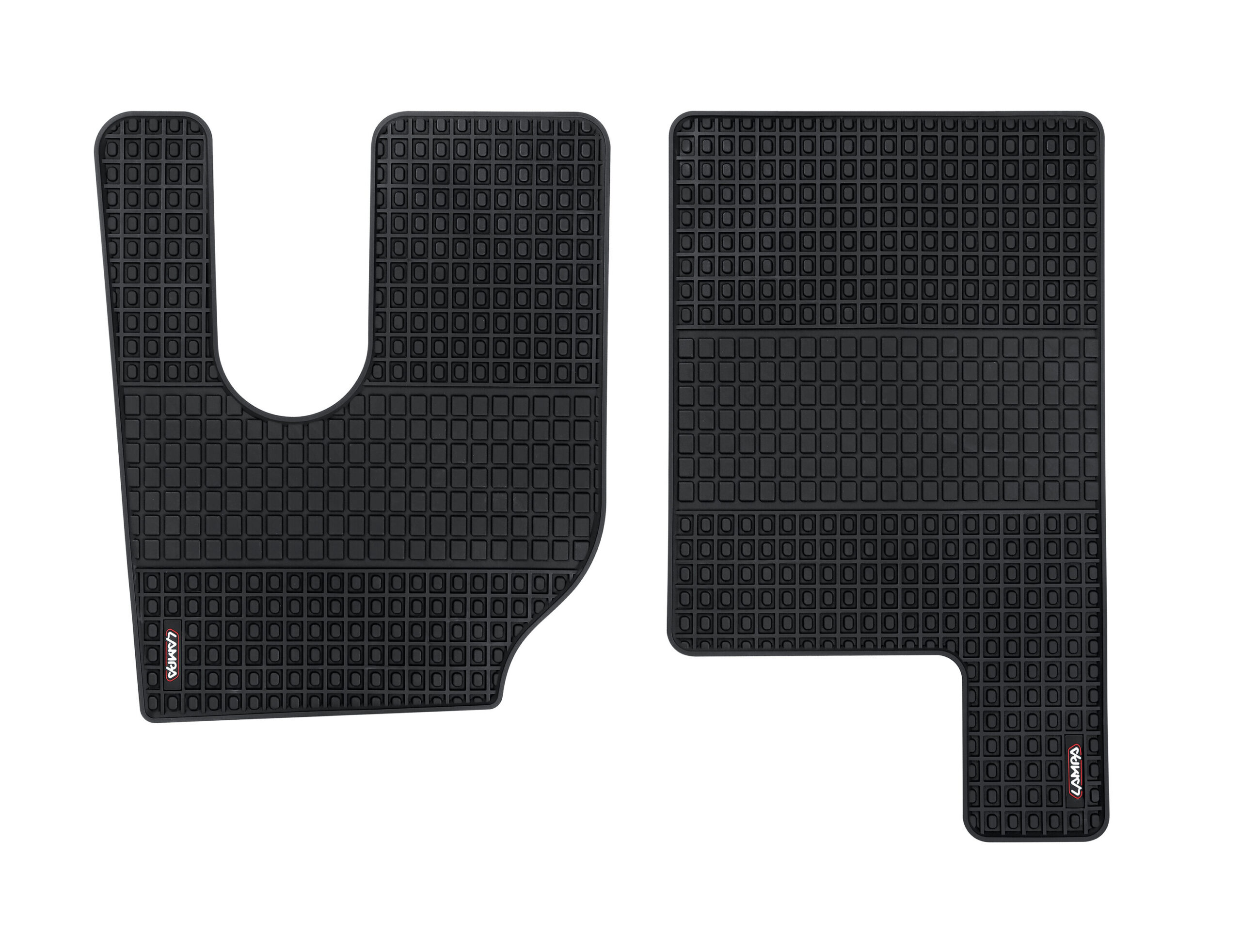 Coppia tappeti su misura in Eco Gomma - compatibile per Renault K (06/13>12/21) - Renault T (06/13>12/21) - Renault C (06/13>) cabina 2,5m - Renault K (01/22>) - Renault T (01/22>)