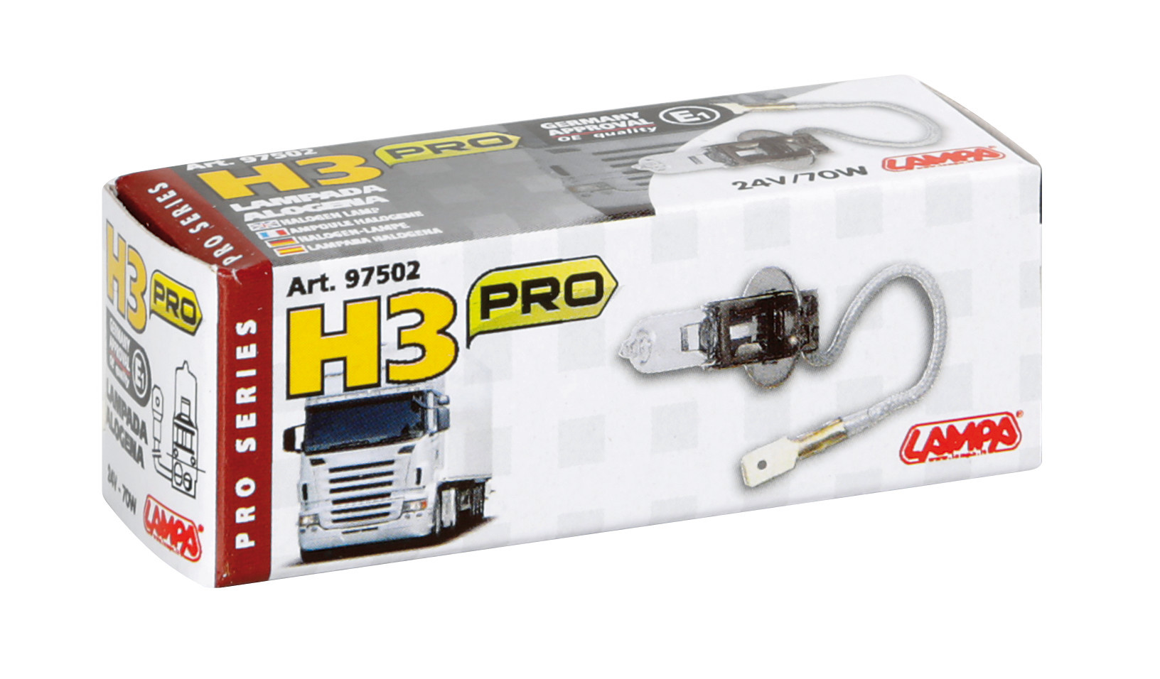 24V Lampada alogena Pro - H3 - 70W - PK22s - 1 pz - Scatola - immagine 4