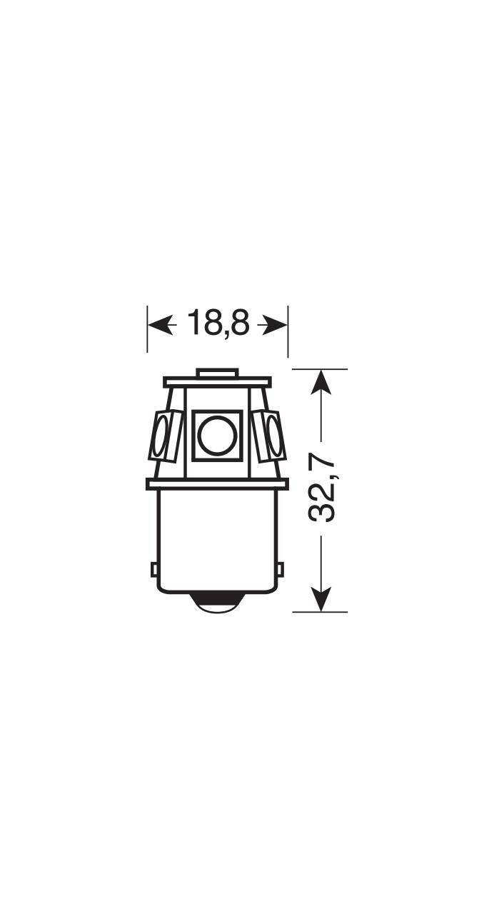 24/28V Led Series - 6 SMD x 1 chip - (R5W) - BA15s - 20 pz - Scatola - Blu - Doppia polarità - immagine 2