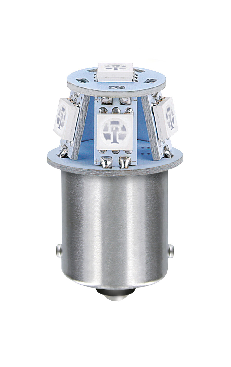 24/28V Led Series - 6 SMD x 1 chip - (R5W) - BA15s - 20 pz - Scatola - Blu - Doppia polarità