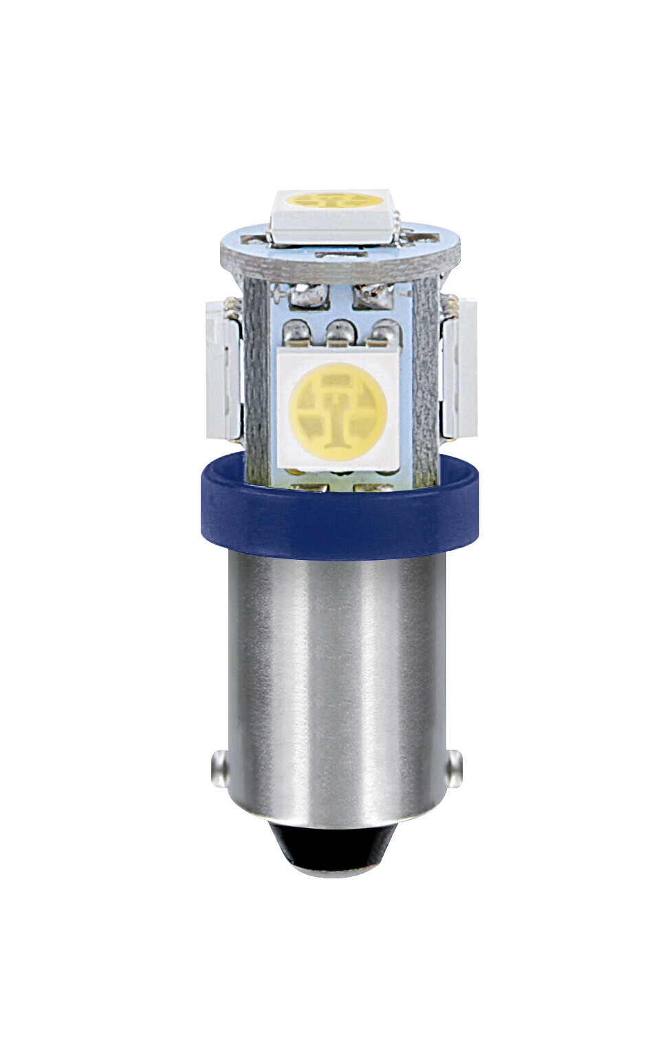 24/28V Led Series - 5 SMD x 1 chip - (T4W) - BA9s - 20 pz - Scatola - Blu - Doppia polarità