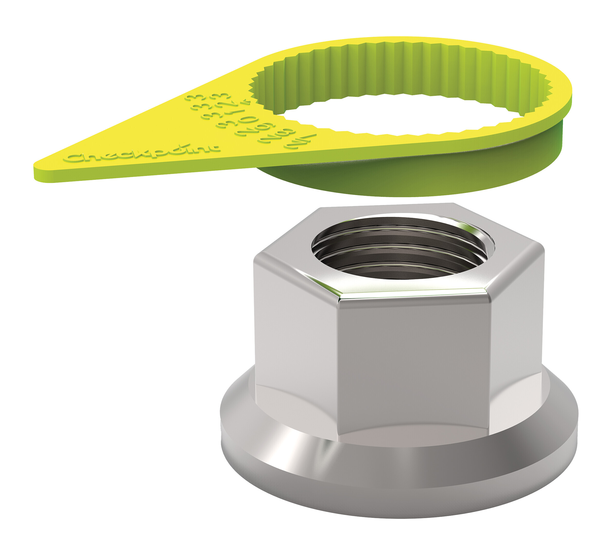 Checkpoint®, indicatori di serraggio per dado ruota, set 20 pz - 30 mm - Giallo fluo - immagine 2