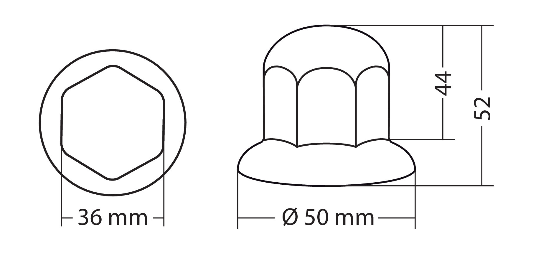 Copribulloni cromati in ABS - Ø 27 mm - Set 8 pz - immagine 2