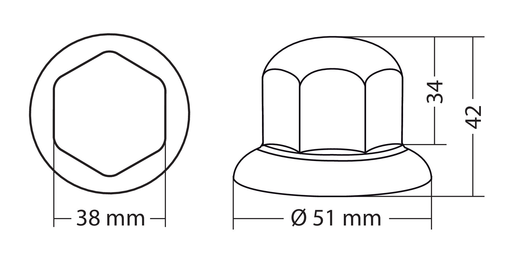 Set 10 copribulloni cromati in ABS - Ø 32 mm - immagine 4