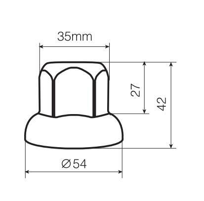 American, Set 500 copribulloni testa piatta in acciaio inox - Ø 33 mm - Cromo - immagine 2