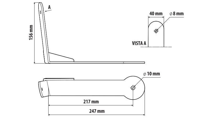 Staffa per antenna CB - Attacco su visiera parasole - compatibile per Scania R Serie 5 (03/04>08/09) - Scania R Serie 6 (09/09>08/13) - Scania R Serie 6 - Streamline (09/13>12/17) - immagine 3