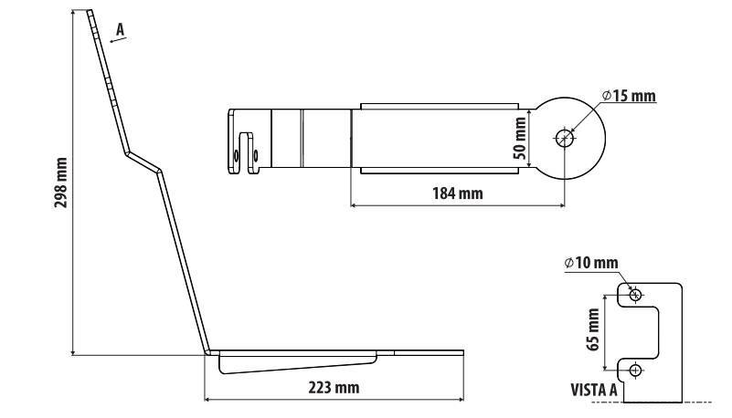 Staffa per antenna CB - Attacco su visiera parasole - compatibile per Mercedes Actros MP4 (09/11>09/19) - Mercedes Actros MP5 (10/19>) - Mercedes Actros MP5 L (11/21>) - Mercedes Actros MP5 F (11/21>) - Ford F-Max (10/18>) - immagine 2