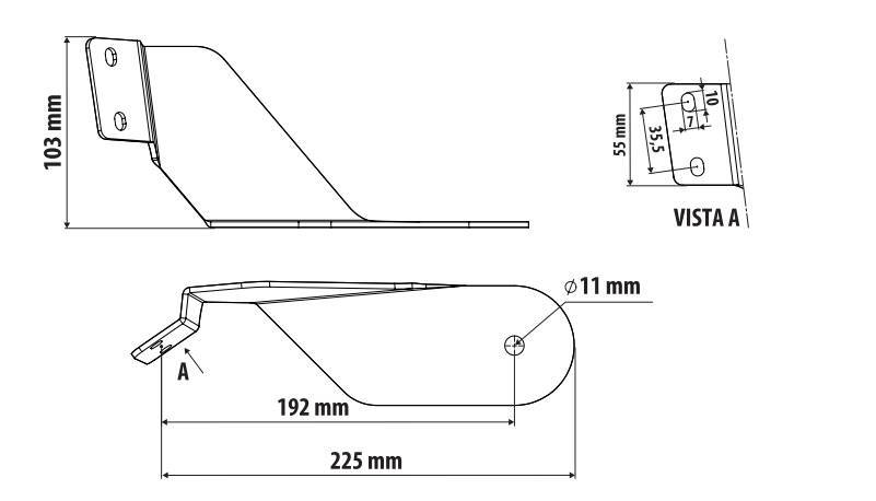 Staffa per antenna CB - Attacco montante - compatibile per Iveco S-Way (10/19>05/24) - Iveco Stralis (08/02>12/12) - Iveco Stralis (07/12>12/19) - Iveco Stralis Hi-Way (07/12>08/16) - Iveco Stralis XP (09/16>12/19) - immagine 3