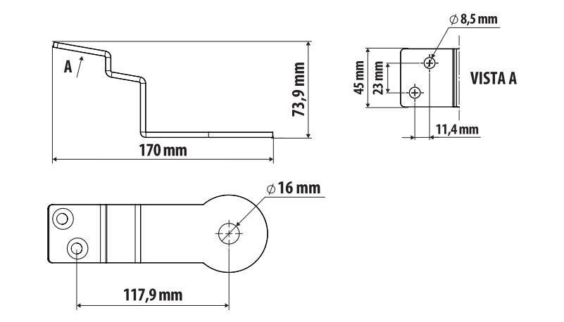 Staffa per antenna CB - Attacco montante - compatibile per Man TGA (03/99>05/10) - Man TGL (05/05>10/21) - Man TGM (10/05>10/21) - Man TGS (09/07>10/21) - Man TGX (09/07>10/21) - Man TGL (11/21>) - Man TGM (11/21>) - Man TGS (11/21>) - Man TGX (11/21>) - immagine 2