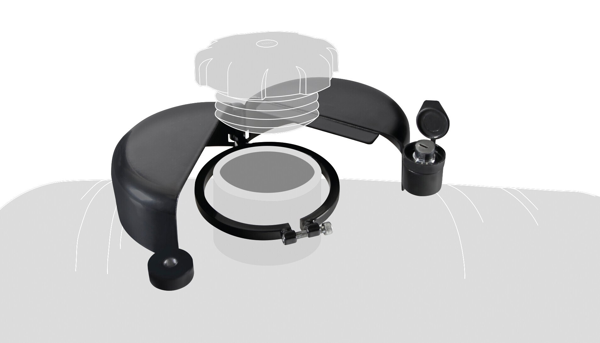 T-Block Evo 2 - Blindatura Antifurto per Tappo Carburante - Ø 80 mm - immagine 4