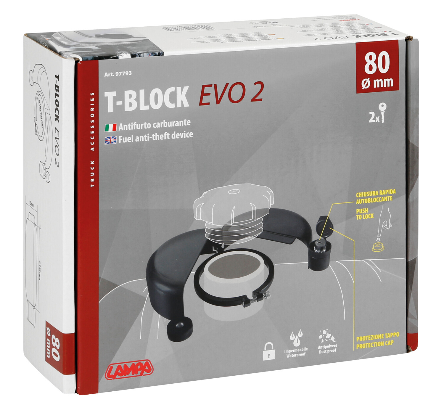T-Block Evo 2 - Blindatura Antifurto per Tappo Carburante - Ø 80 mm - immagine 9