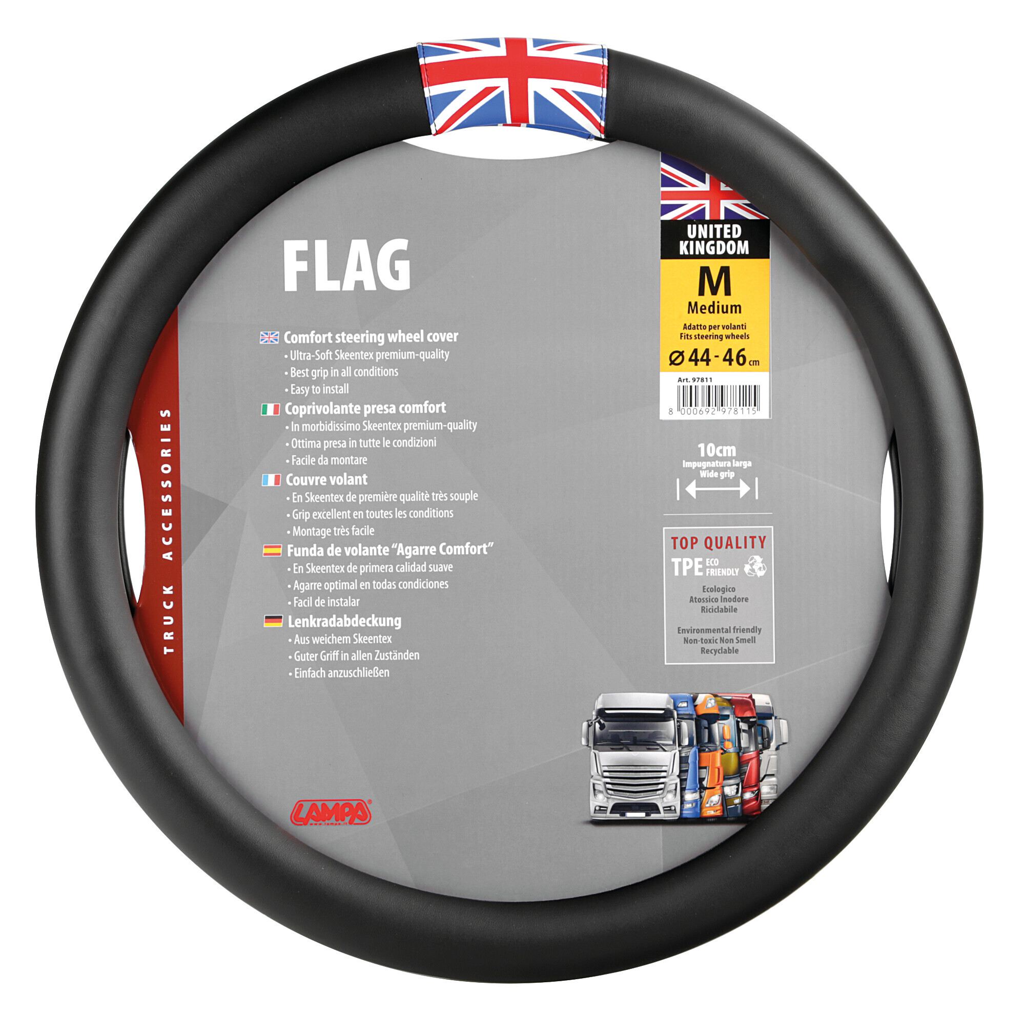 Flag UK, coprivolante in Skeentex - M - Ø 44/46 cm