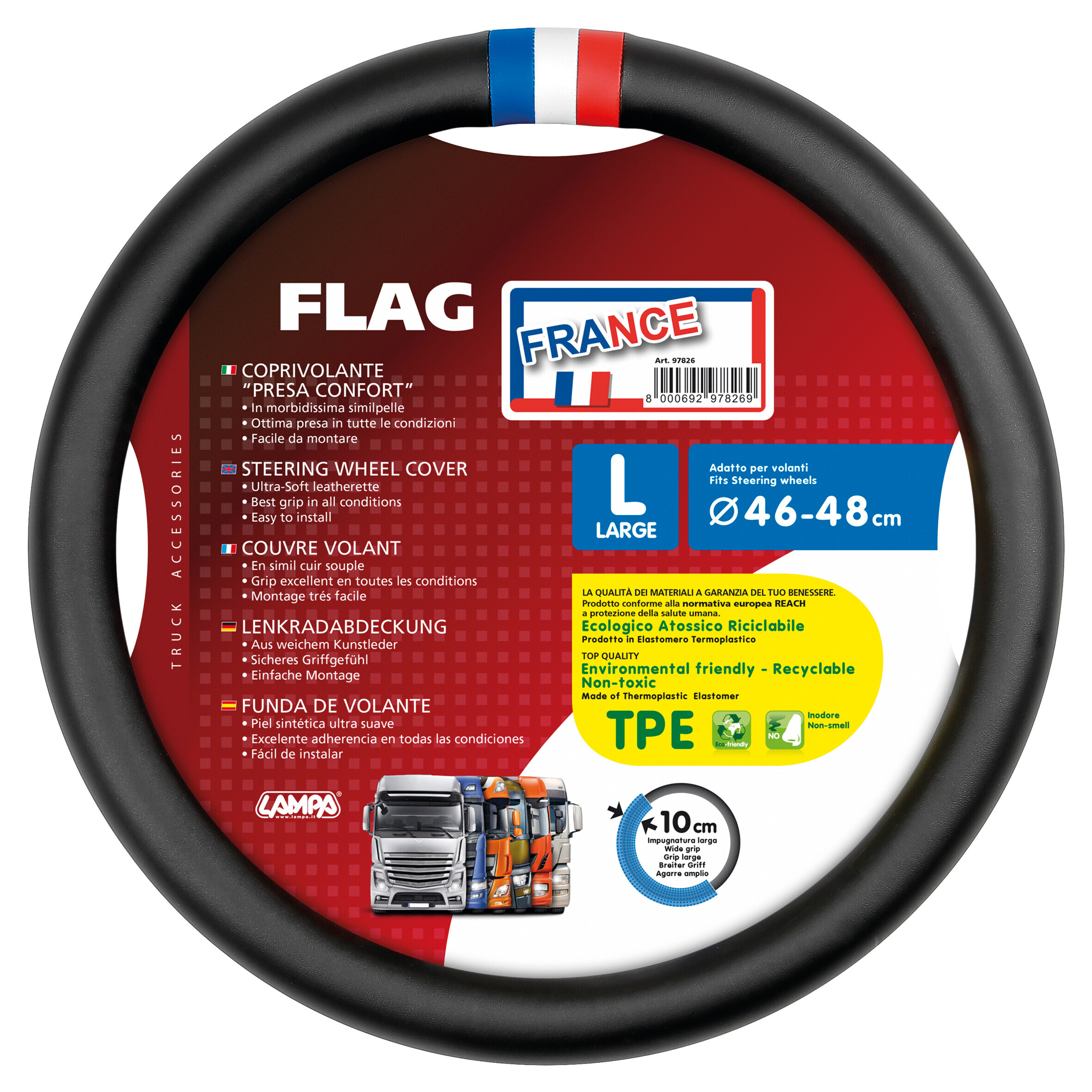 Flag Francia, coprivolante in Skeentex - L - Ø 46/48 cm