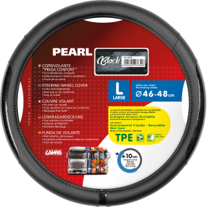 Pearl Black, coprivolante in Skeentex - L - Ø 46/48 cm