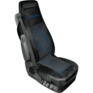 Mirian, coprisedile in Skeentex e suede trapuntato - Nero/Blu