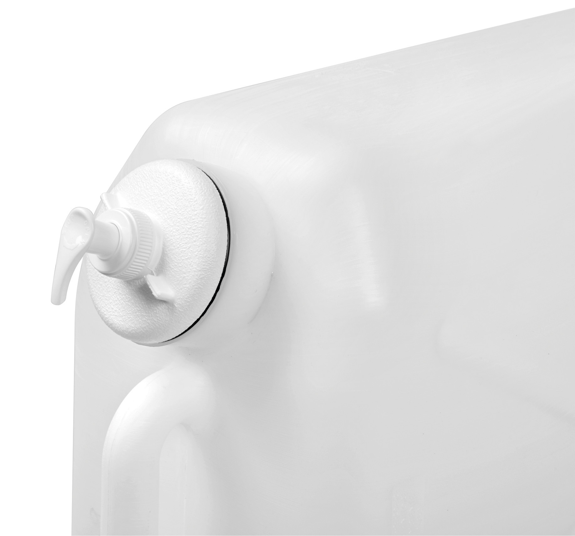 Tanica in plastica, con rubinetto in metallo e dispenser porta sapone - 25 L - immagine 2
