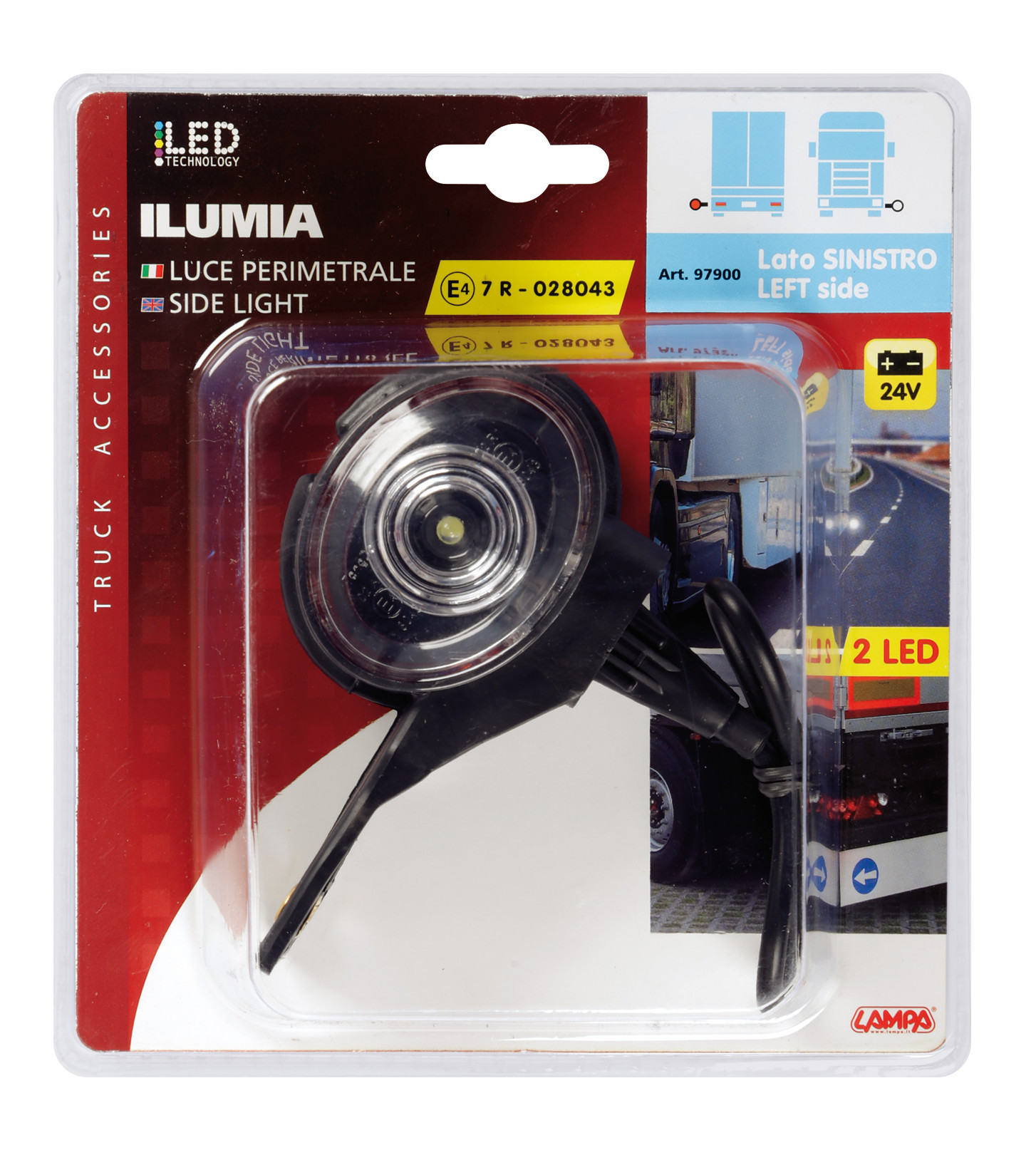 Ilumia, luce ingombro - 2 Led - 24V - Sinistra - immagine 7