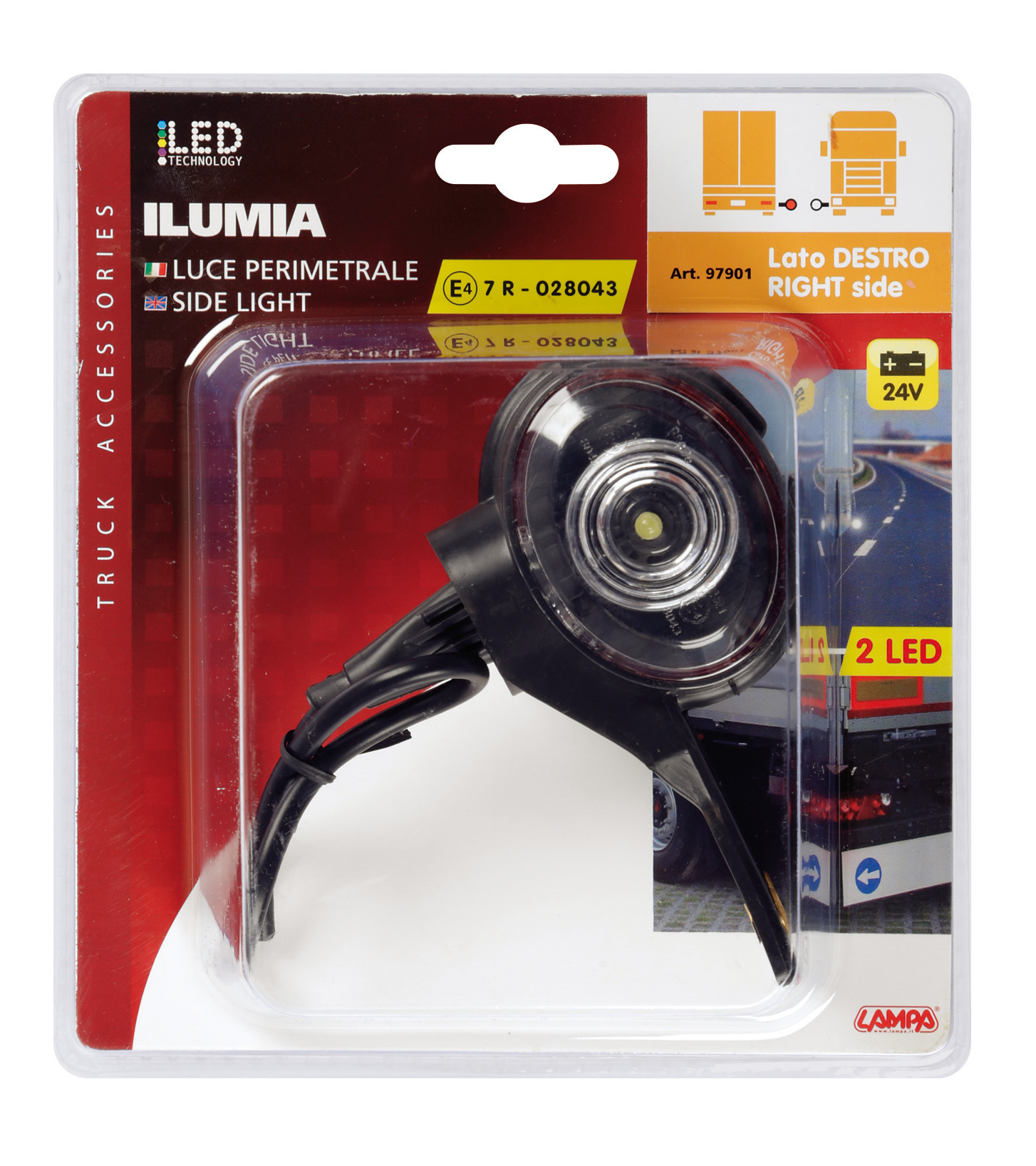Ilumia, luce ingombro - 2 Led - 24V - Destra - immagine 3