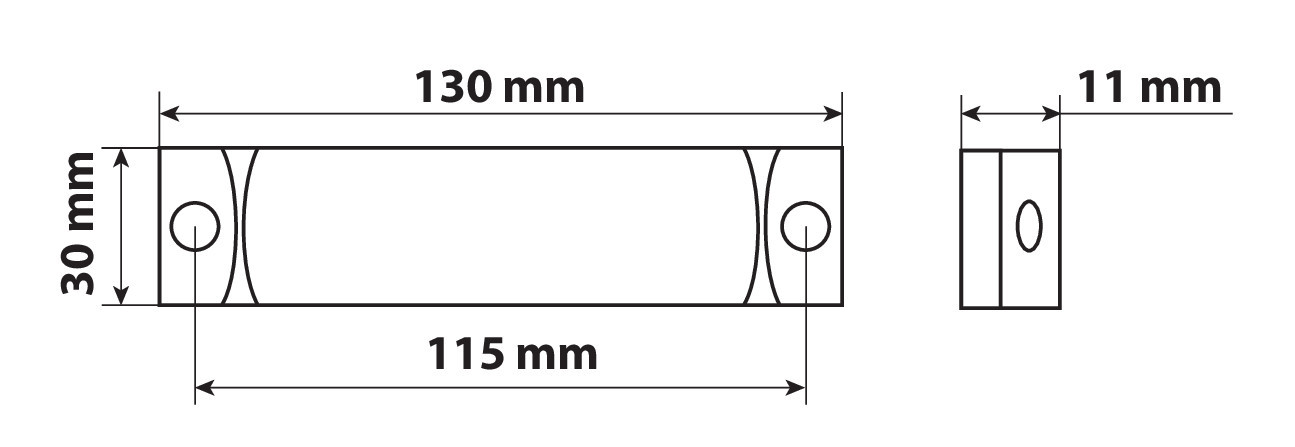Luce ingombro con catarifrangente - 3 Led - 24V - Rosso - immagine 3