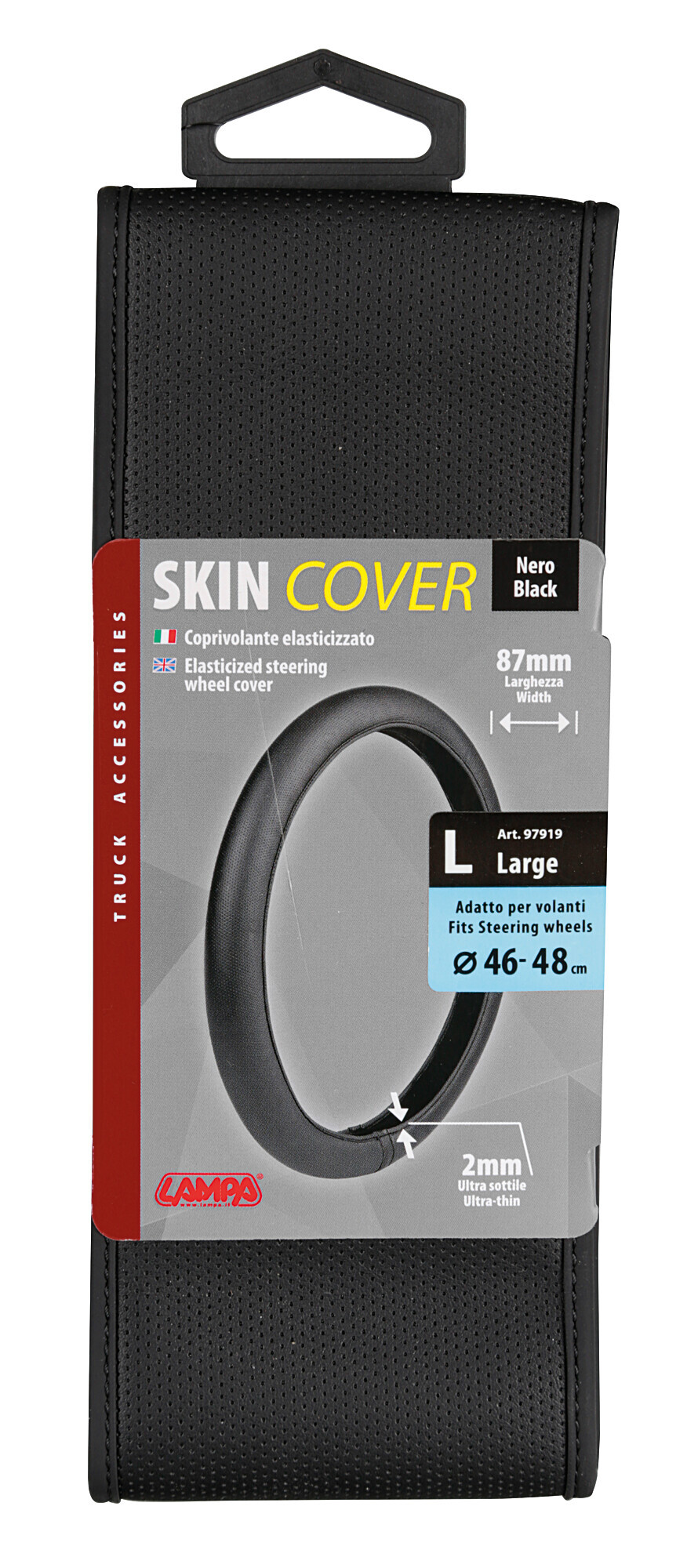 Skin-Cover, coprivolante elasticizzato in Skeentex - Nero - L - Ø 46/48 cm - immagine 3