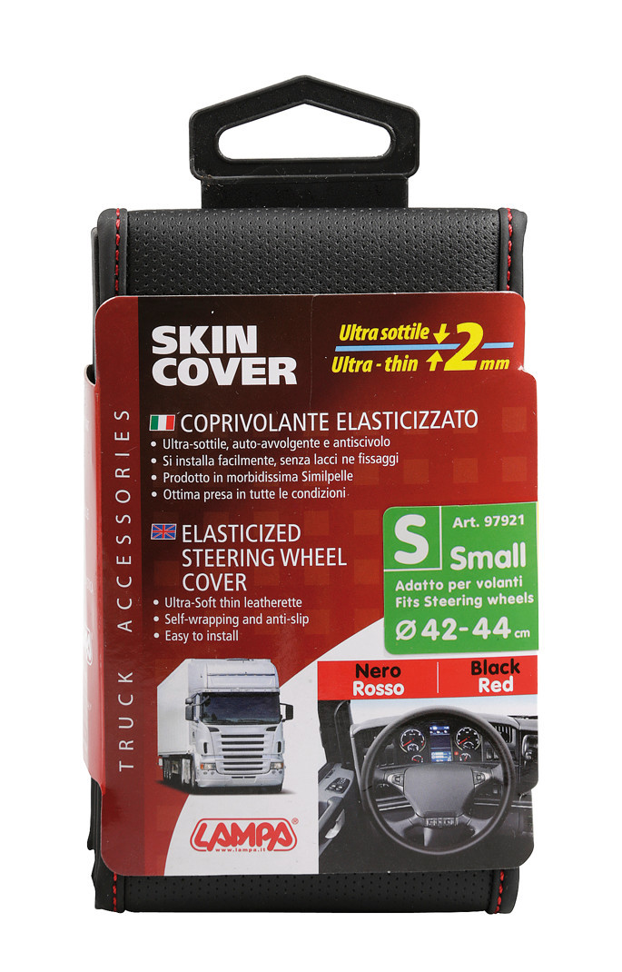 Skin-Cover, coprivolante elasticizzato in Skeentex - Nero/Rosso - S - Ø 42/44 cm - immagine 4