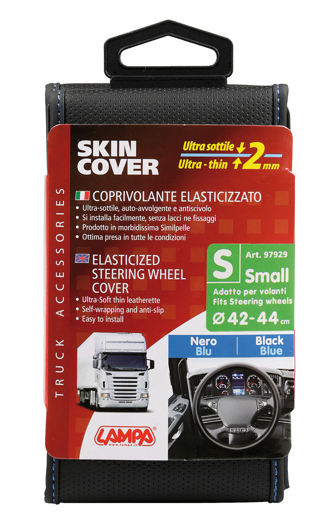 Skin-Cover, coprivolante elasticizzato in Skeentex - Nero/Blu - S - Ø 42/44 cm - immagine 3