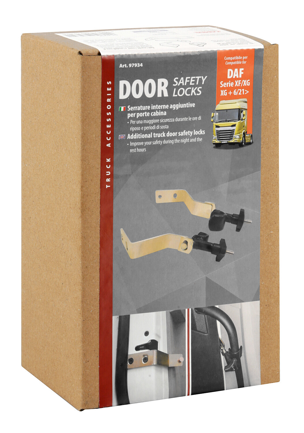 Serrature interne aggiuntive per cabina camion - compatibile per Daf XF (06/21>) - Daf XG (06/21>) - Daf XG+ (06/21>) - Daf XD (11/22>) - immagine 6
