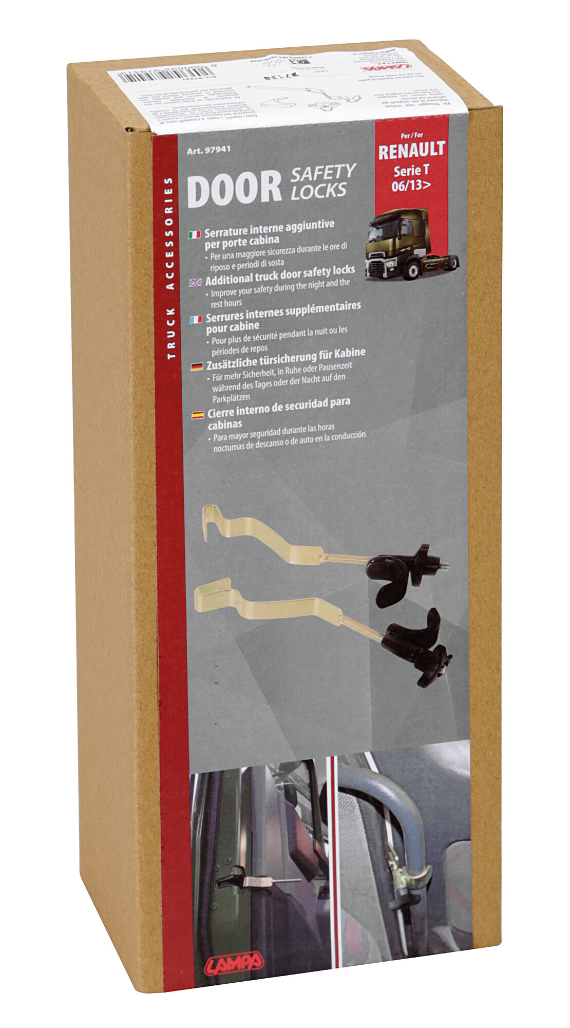 Serrature interne aggiuntive per cabina camion - compatibile per Renault T (06/13>) - immagine 6