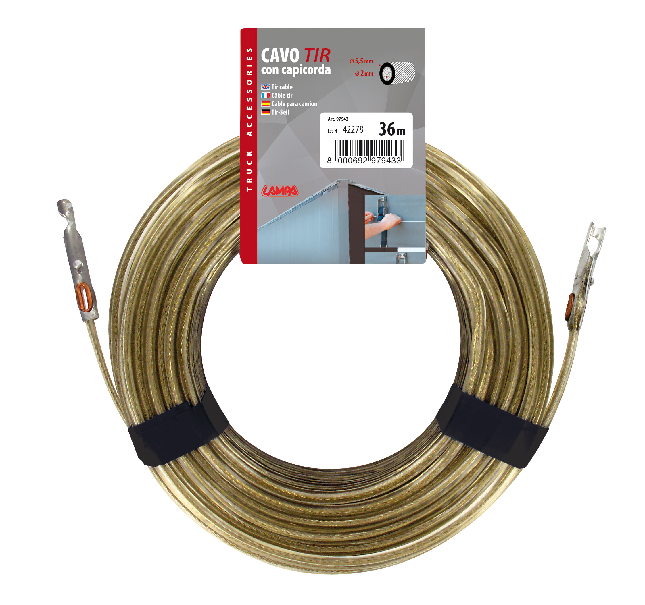 Cavo Tir con capicorda - 36 m - immagine 4