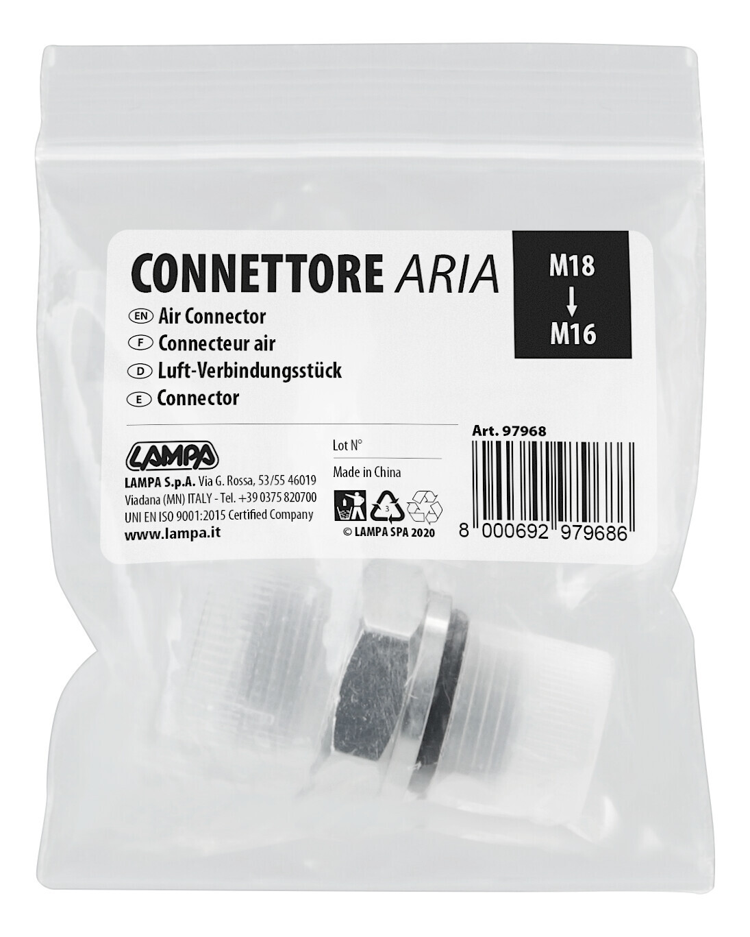 Connettore aria M18 ↔ M16 - immagine 3