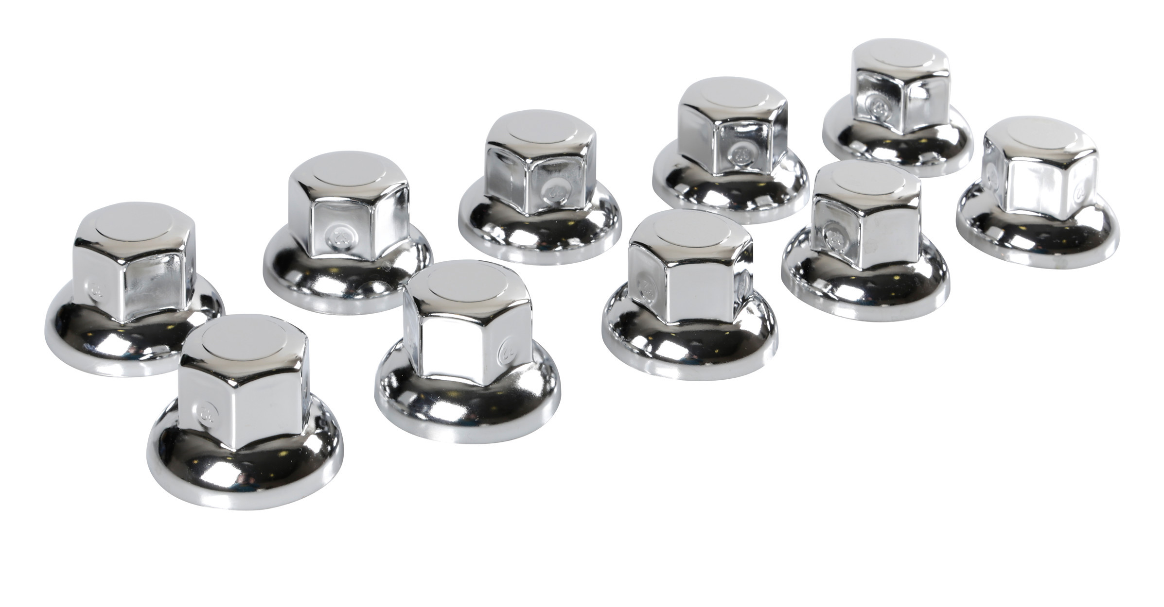Boater, Set 10 copribulloni testa piatta in acciaio inox - Ø 33 mm - Cromo - immagine 3