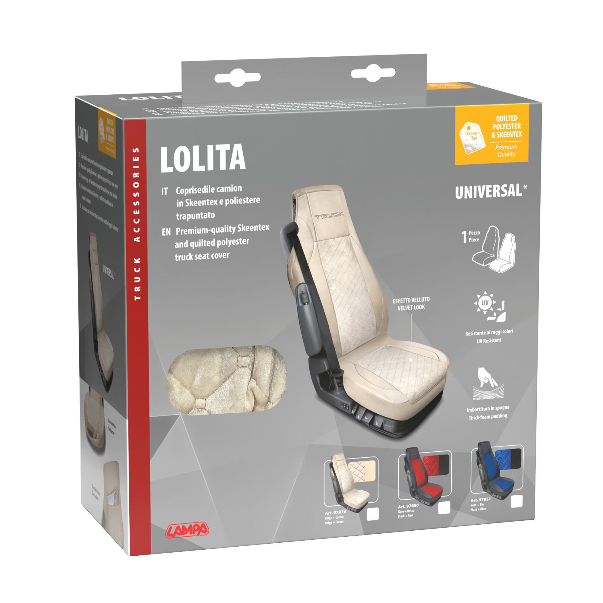 Lolita, coprisedile in Skeentex e poliestere - Panna - immagine 5