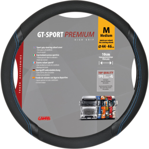 GT-Sport, coprivolante in Skeentex - M - Ø 44/46 cm - Nero/Blu