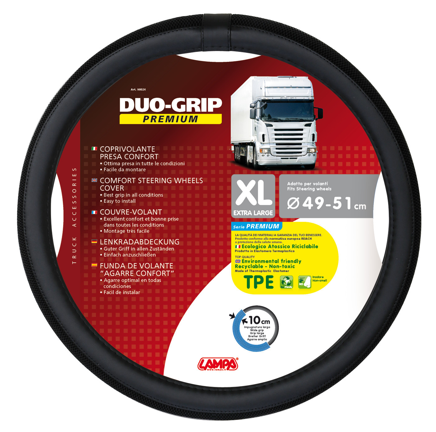 Duo-Grip, coprivolante in Skeentex - XL - Ø 49/51 cm
