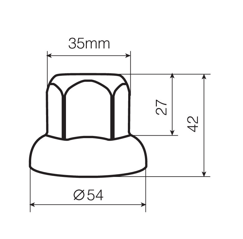American, Set 40 copribulloni testa piatta in acciaio inox - Ø 32 mm - Cromo - immagine 3