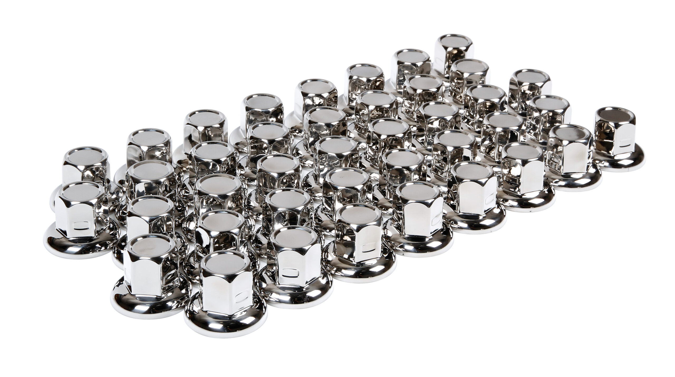 American, Set 40 copribulloni testa piatta in acciaio inox - Ø 32 mm - Cromo - immagine 2