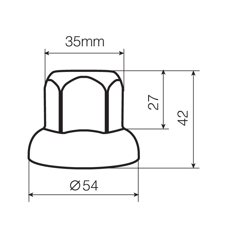 American, Set 40 copribulloni testa piatta in acciaio inox - Ø 33 mm - Cromo - immagine 2
