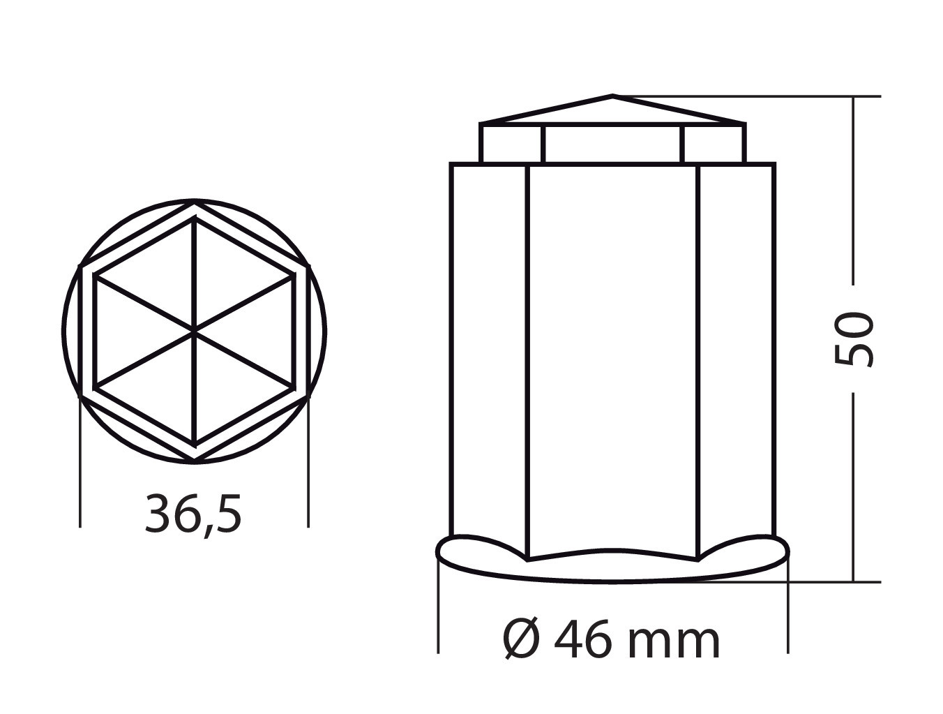 Set 10 copribulloni in ABS - Ø 33 mm - Cromo - immagine 2