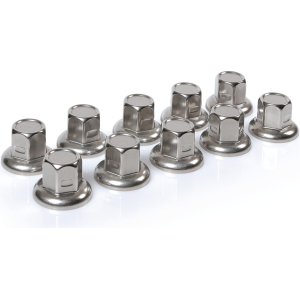 American, Set 10 copribulloni testa piatta in acciaio inox - Ø 32 mm
