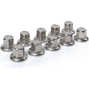 American, Set 10 copribulloni testa piatta in acciaio inox - Ø 33 mm